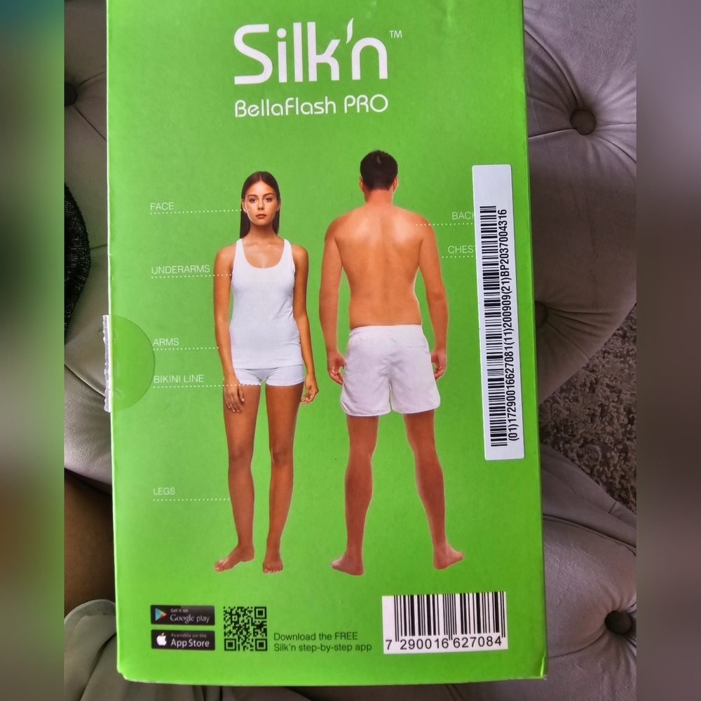 New Silk'n BellaFlash Pro Touch & Glide HPL Technology Hair Removal Device